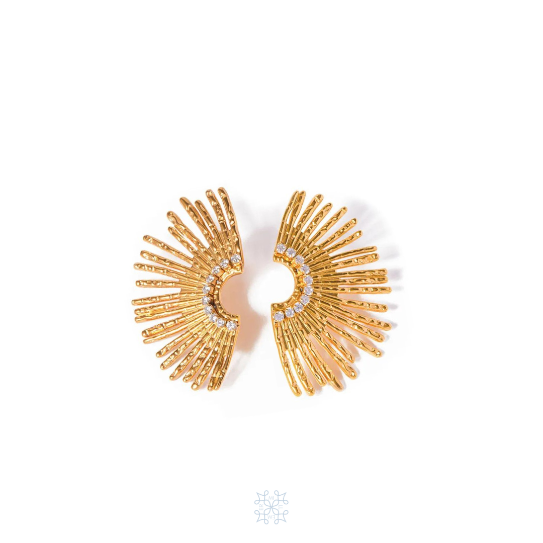 SOLARIA Gold Zircon Earrings