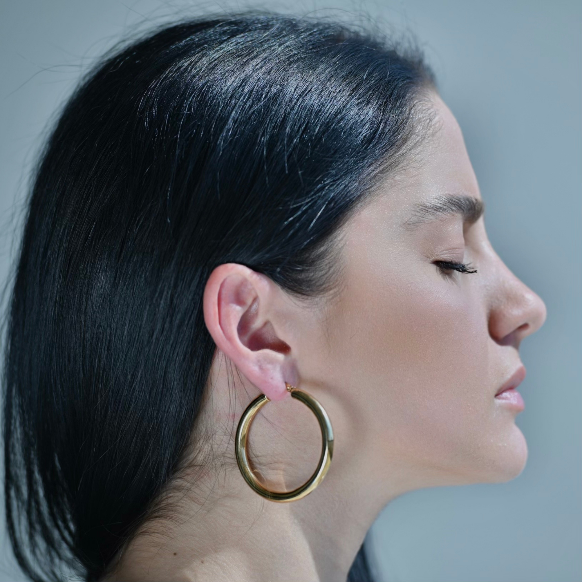 CLASSIC Big Gold Hoop Earrings