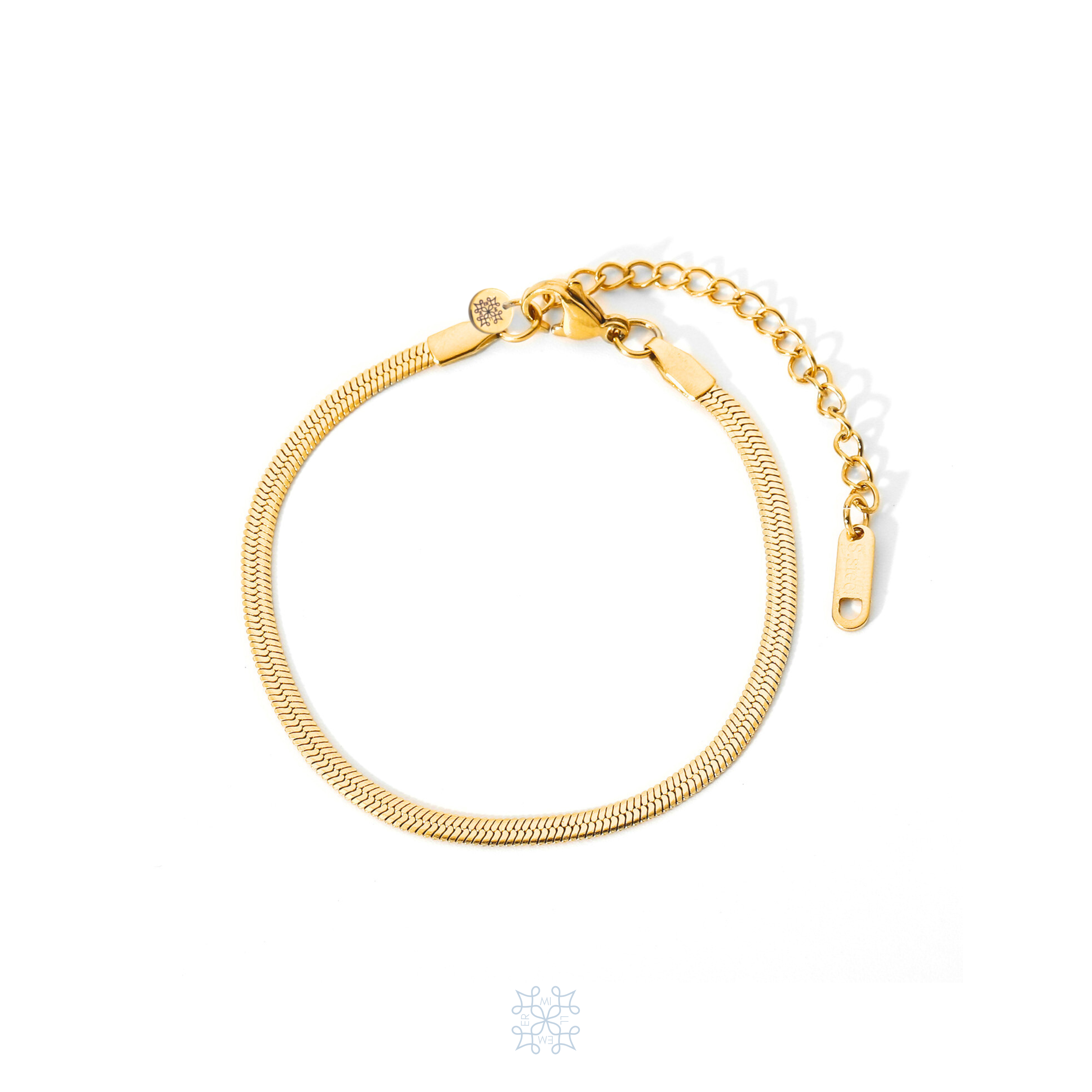 Herringbone texture Gold bracelet. 