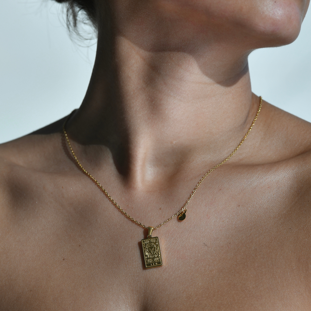 LEO Zodiac Pendant Gold Necklace