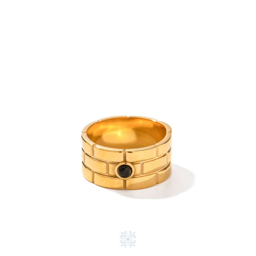 NERO Zircon Gold Ring